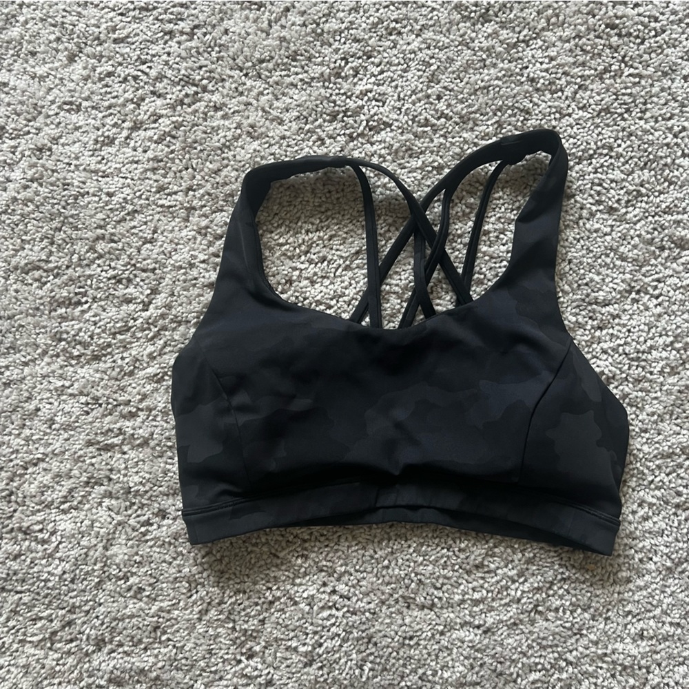Lululemon Free to be Serene Sports Bra - black camo